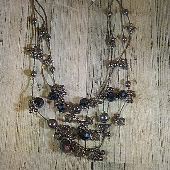 Cold Water Creek Mirrored Bead Necklace - Picture 1 of 5